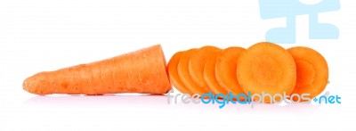 Fresh Carrot Isolated On A White Background Stock Photo