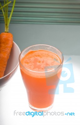 Fresh Carrot Juice Stock Photo