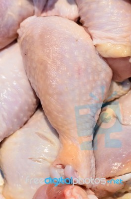 Fresh Chilled Chicken Leg Stock Photo