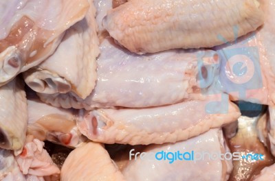 Fresh Chilled Chicken Wings Stock Photo