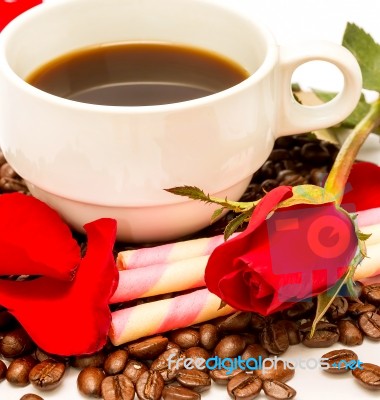 Fresh Coffee Drink Represents Beverage Refreshment And Tasty Stock Photo