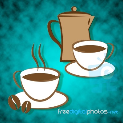 Fresh Coffee Means Cafe And Restaurant Brewing Stock Image