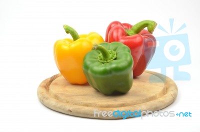 Fresh Colorful Paprika Peppers Stock Photo