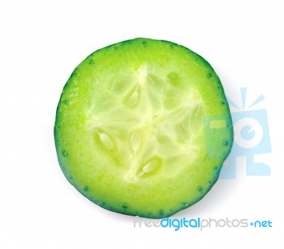 Fresh Cucumber Slice Stock Photo