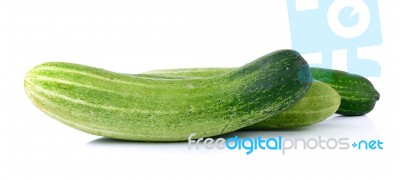 Fresh Cucumbers Isolated On White Background Stock Photo