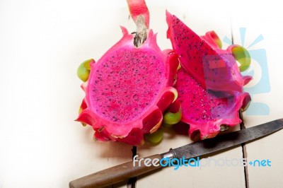 Fresh Dragon Fruit Stock Photo