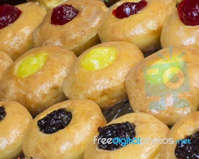 Fresh Filled Donuts Stock Photo