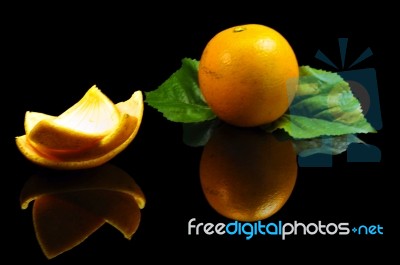 Fresh Florida Orange Stock Photo