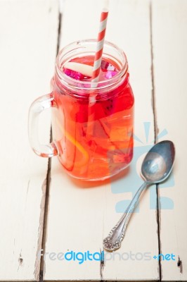 Fresh Fruit Punch Drink Stock Photo