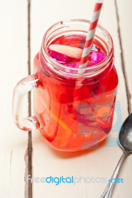 Fresh Fruit Punch Drink Stock Photo