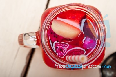 Fresh Fruit Punch Drink Stock Photo