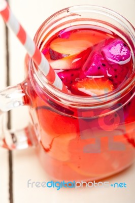 Fresh Fruit Punch Drink Stock Photo