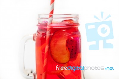 Fresh Fruit Punch Drink Stock Photo