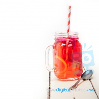 Fresh Fruit Punch Drink Stock Photo