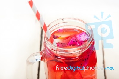 Fresh Fruit Punch Drink Stock Photo