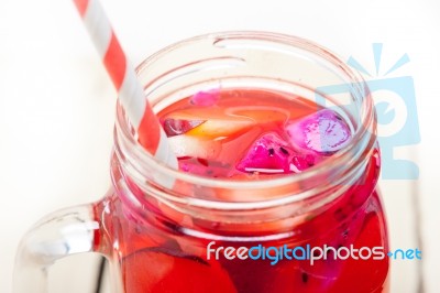 Fresh Fruit Punch Drink Stock Photo