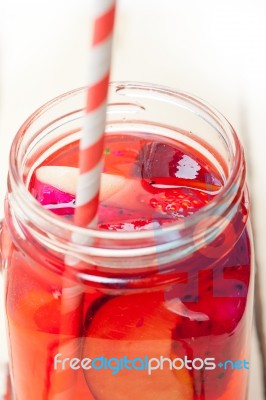 Fresh Fruit Punch Drink Stock Photo