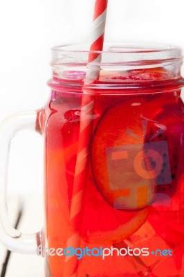 Fresh Fruit Punch Drink Stock Photo