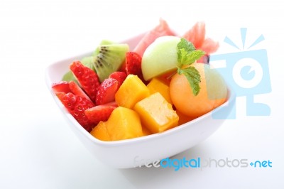 Fresh Fruits Salad Stock Photo