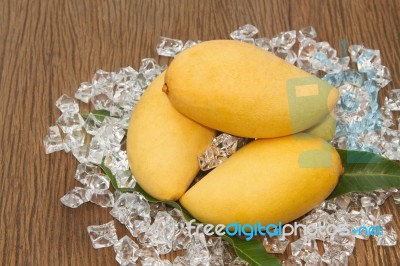 Fresh Golden Mango Stock Photo