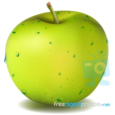 Fresh Green Apple Stock Image