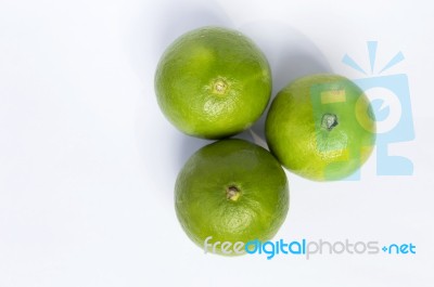 Fresh Green Lemon Stock Photo