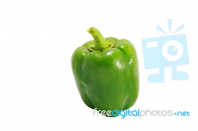 Fresh Green Peppers Stock Photo