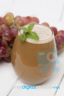 Fresh Homemade Juice Of Grapes Stock Photo