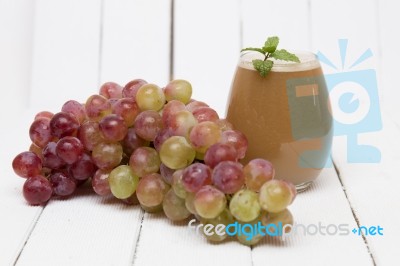 Fresh Homemade Juice Of Grapes Stock Photo