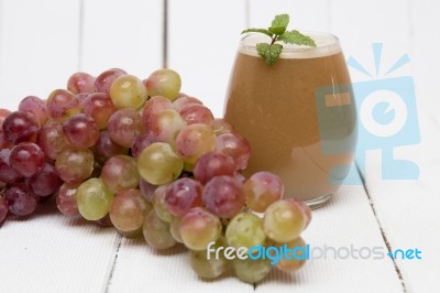 Fresh Homemade Juice Of Grapes Stock Photo