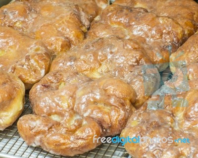 Fresh Made Apple Cinnamon Fritters Stock Photo