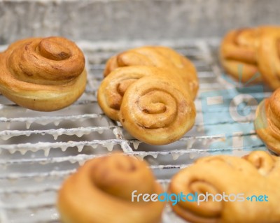 Fresh Made Cinnamon Rolls Stock Photo