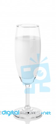 Fresh Milk In The Glass On White Background Stock Photo