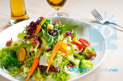 Fresh Mixed Salad Stock Photo