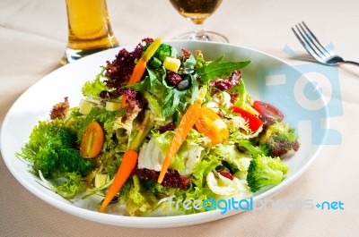 Fresh Mixed Salad Stock Photo