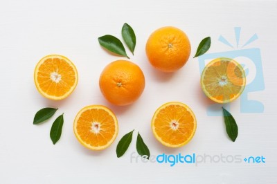 Fresh Orange Citrus Fruit Isolated Stock Photo