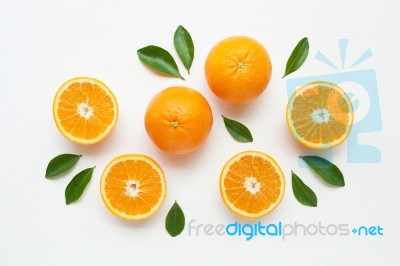 Fresh Orange Citrus Fruit Isolated Stock Photo