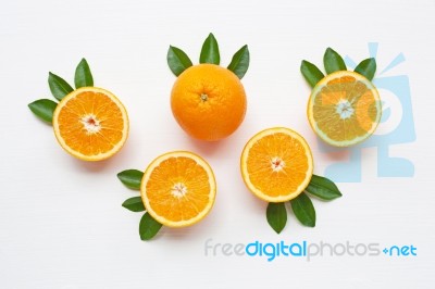 Fresh Orange Citrus Fruit Isolated Stock Photo