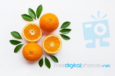 Fresh Orange Citrus Fruit Isolated Stock Photo