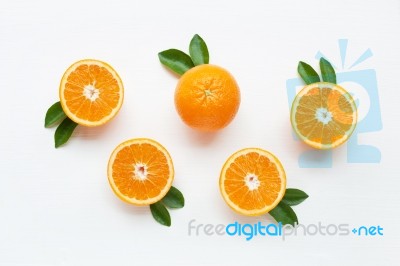 Fresh Orange Citrus Fruit Isolated Stock Photo