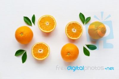 Fresh Orange Citrus Fruit Isolated Stock Photo