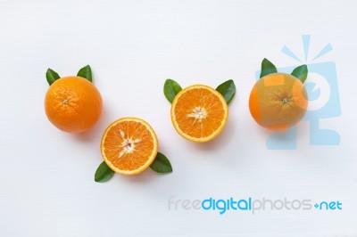 Fresh Orange Citrus Fruit Isolated Stock Photo