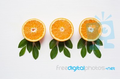 Fresh Orange Citrus Fruit Isolated Stock Photo