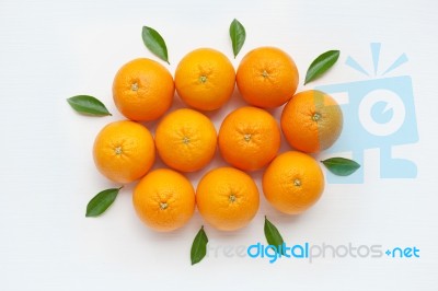 Fresh Orange Citrus Fruit Isolated Stock Photo