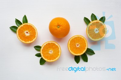 Fresh Orange Citrus Fruit Isolated Stock Photo