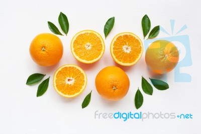 Fresh Orange Citrus Fruit Isolated Stock Photo