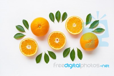 Fresh Orange Citrus Fruit Isolated Stock Photo