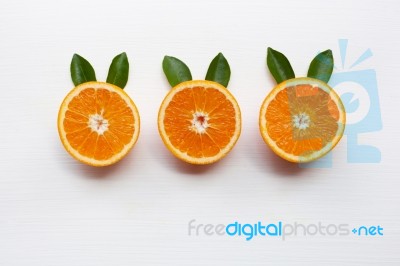 Fresh Orange Citrus Fruit Isolated Stock Photo