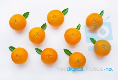 Fresh Orange Citrus Fruit Isolated On White Background Stock Photo