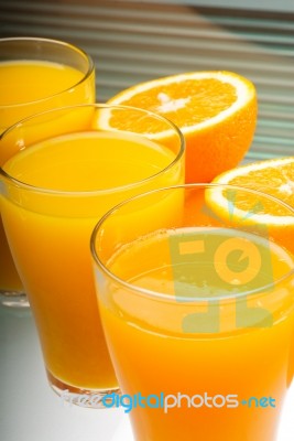 Fresh Orange Juice Stock Photo